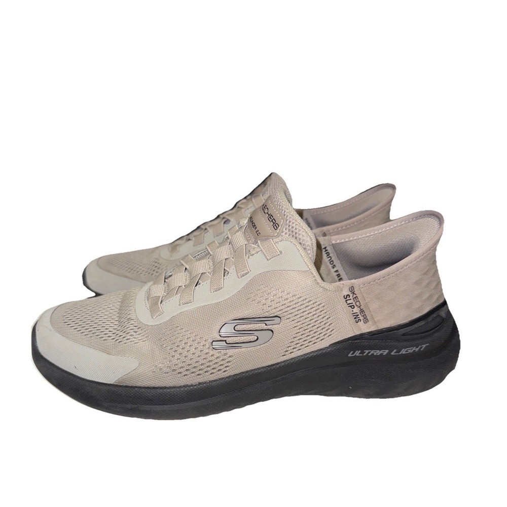 Skechers Bounder 2.0 High Def Hands Free Slip-ins Taupe Black 232459 Mens 8